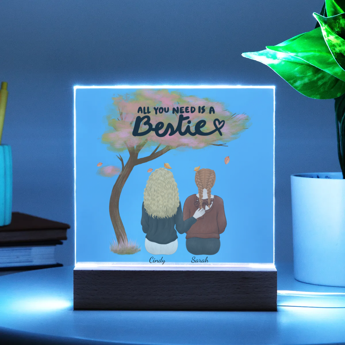 Besties - Personalized Acrylic Plaque