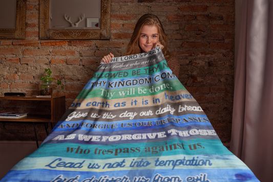 The Lord's Prayer Cozy Fleece Blanket