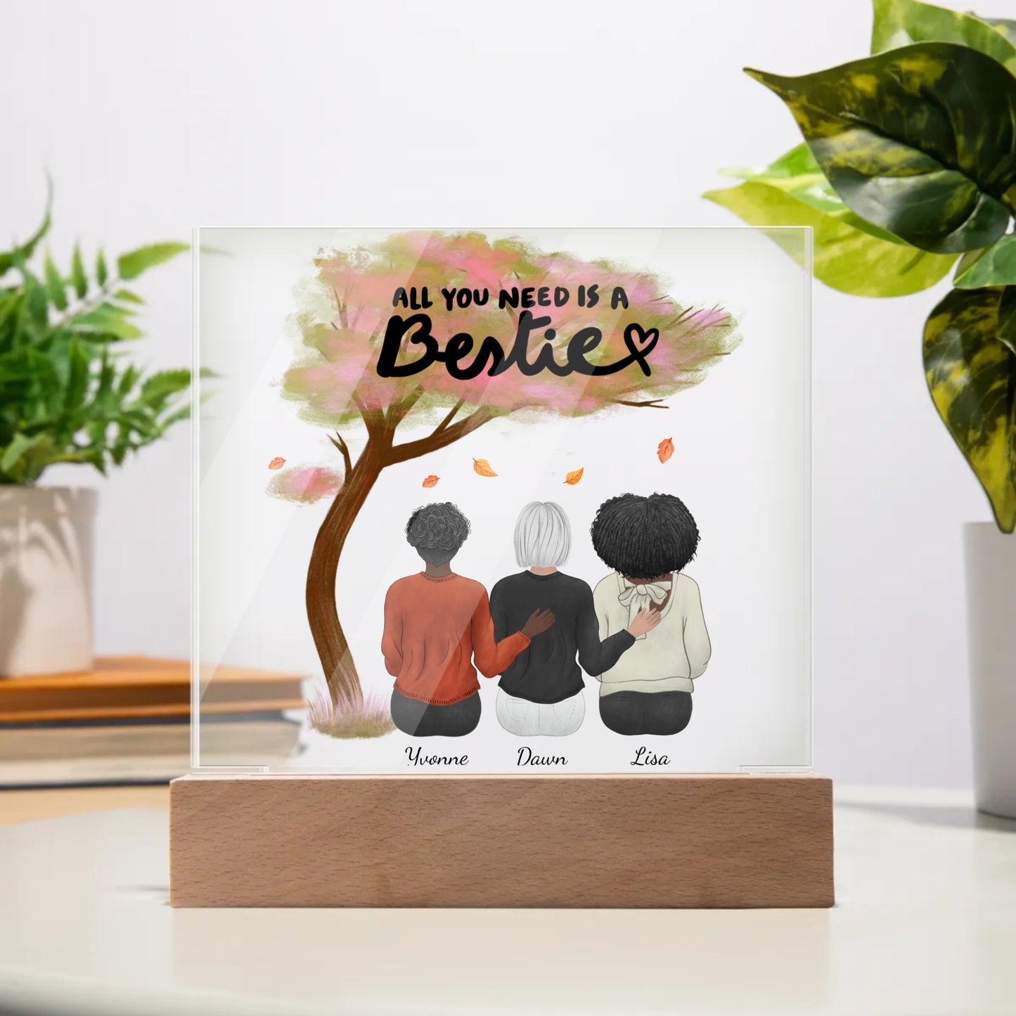 Besties - Personalized Acrylic Plaque